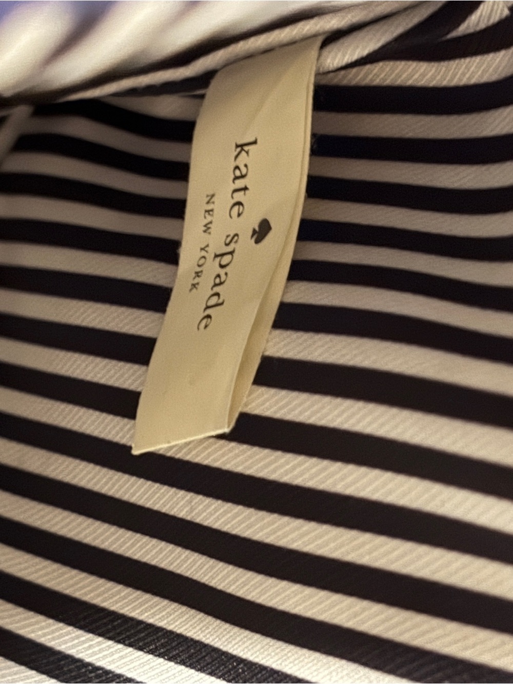 Kate Spade New York Straw Woven Tote Bag Blue Leather Trim Bow Accent - Picture 11 of 13